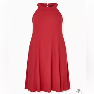 Torrid | Mini Rib Trapeze Dress Red/Pink 1 (1X)